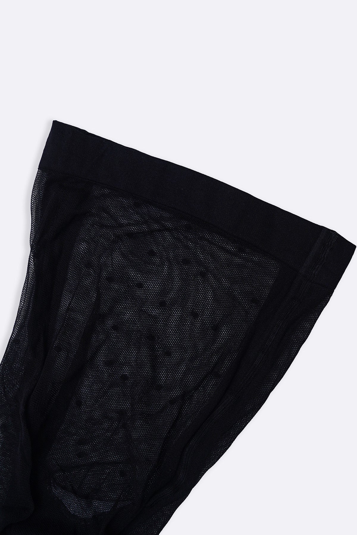 BLACK MESH DOT STOCKINGS