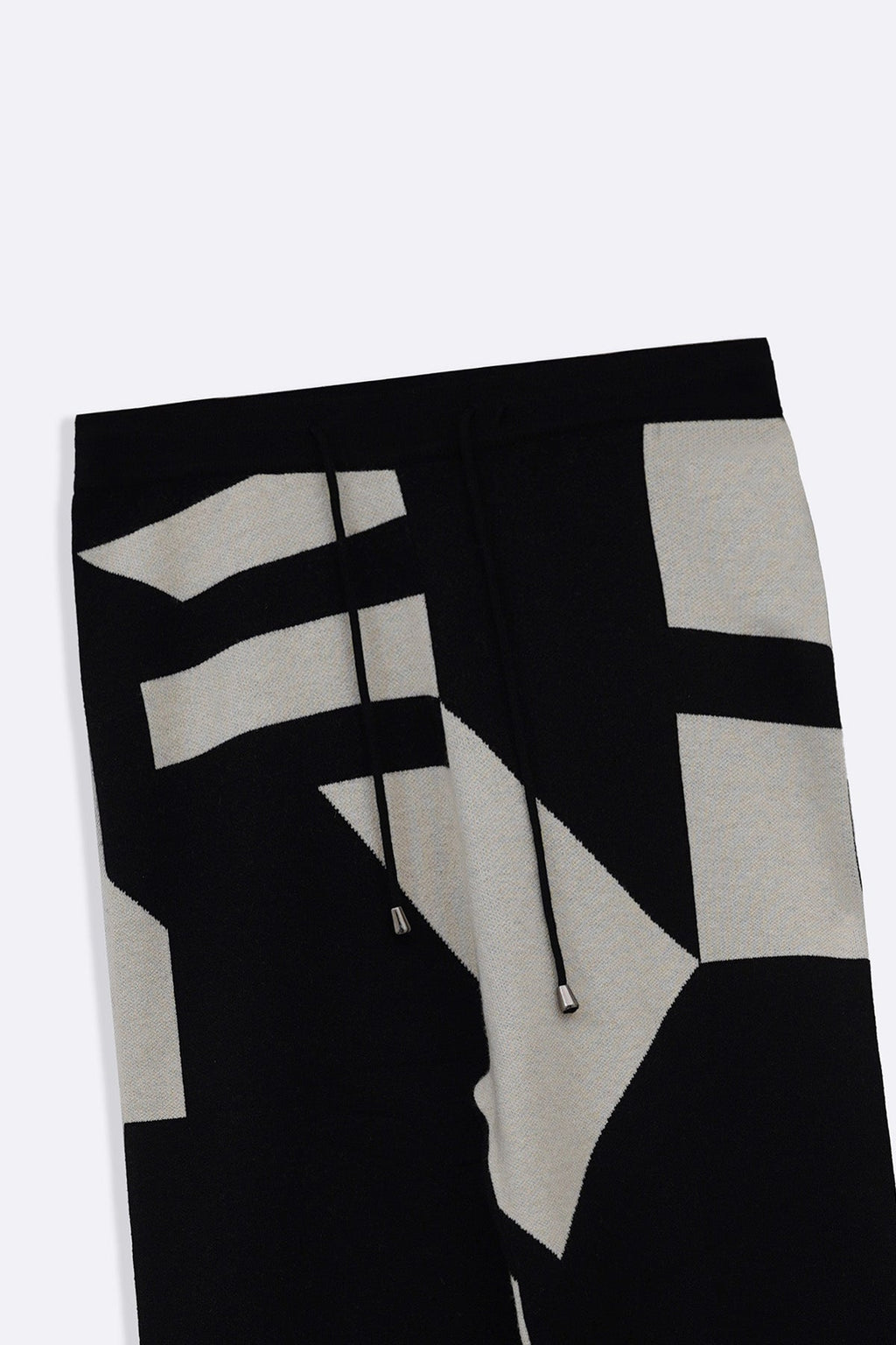 BLACK CREAM COLORBLOCK SWEATER PANTS