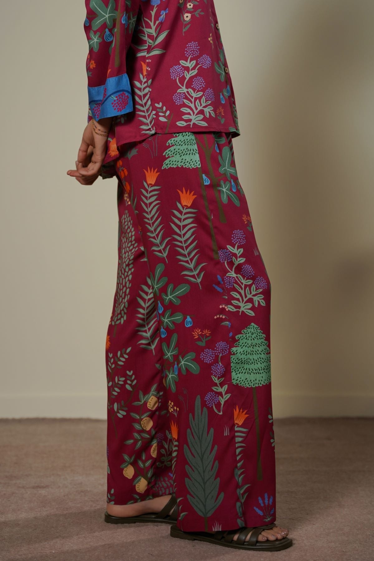 MAROON LEMON JUNGLE PANTS