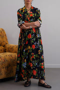 BLACK BLOOM MAXI DRESS