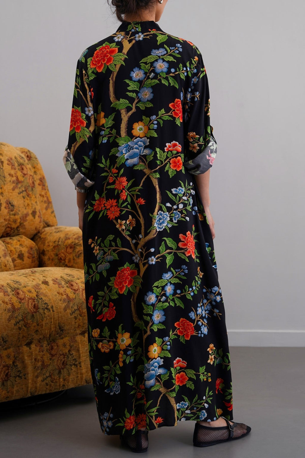 BLACK BLOOM MAXI DRESS