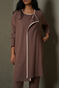 KHAKI DUNE CAPE SWEATER