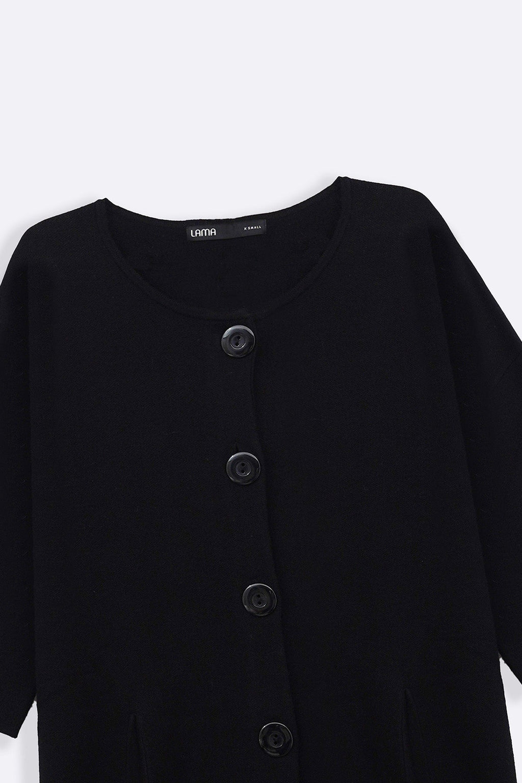 BLACK BUTTON KNIT CARDIGAN