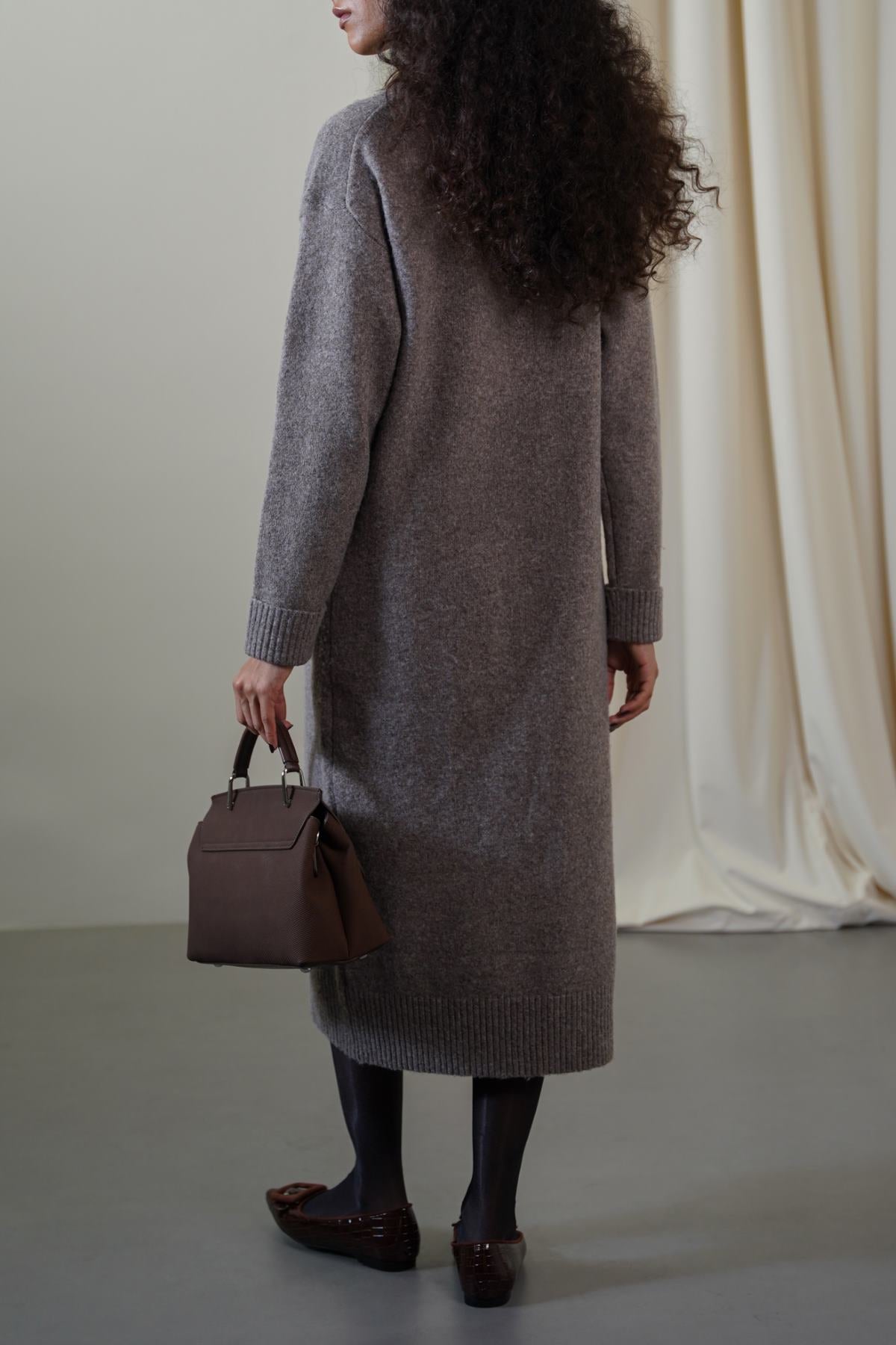 BROWN EVERYTHING WINTER DRESS