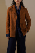 CAMEL SUEDE BLAZER-JACKET