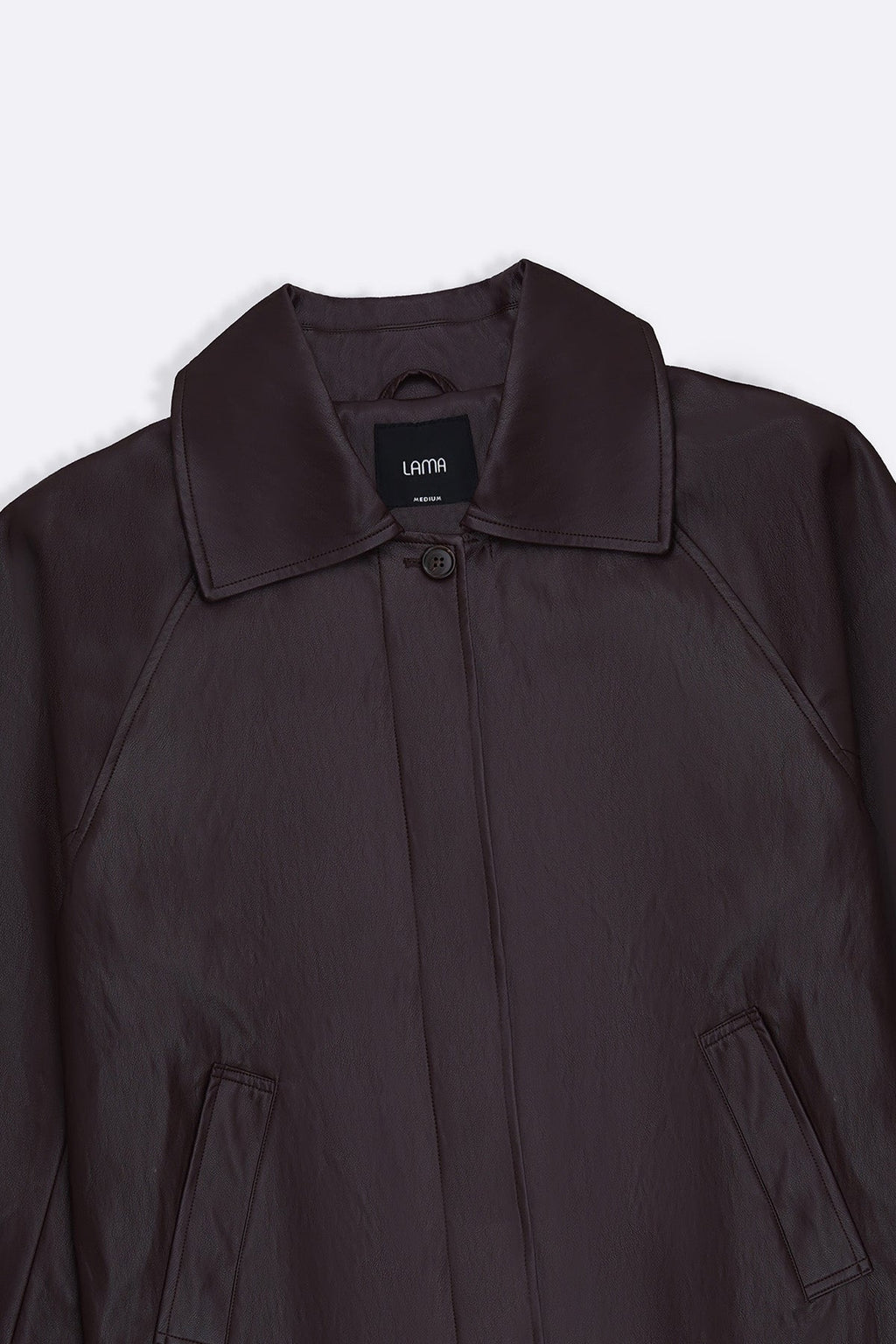 BURGUNDY ESSENTIAL FAUX JACKET