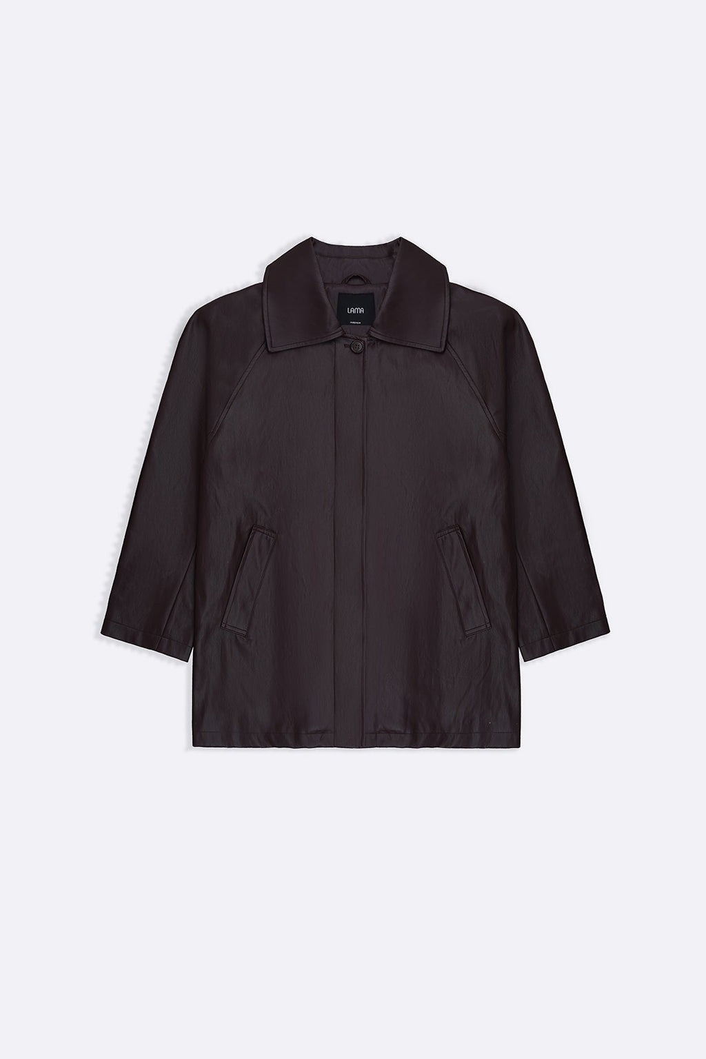 BURGUNDY ESSENTIAL FAUX JACKET