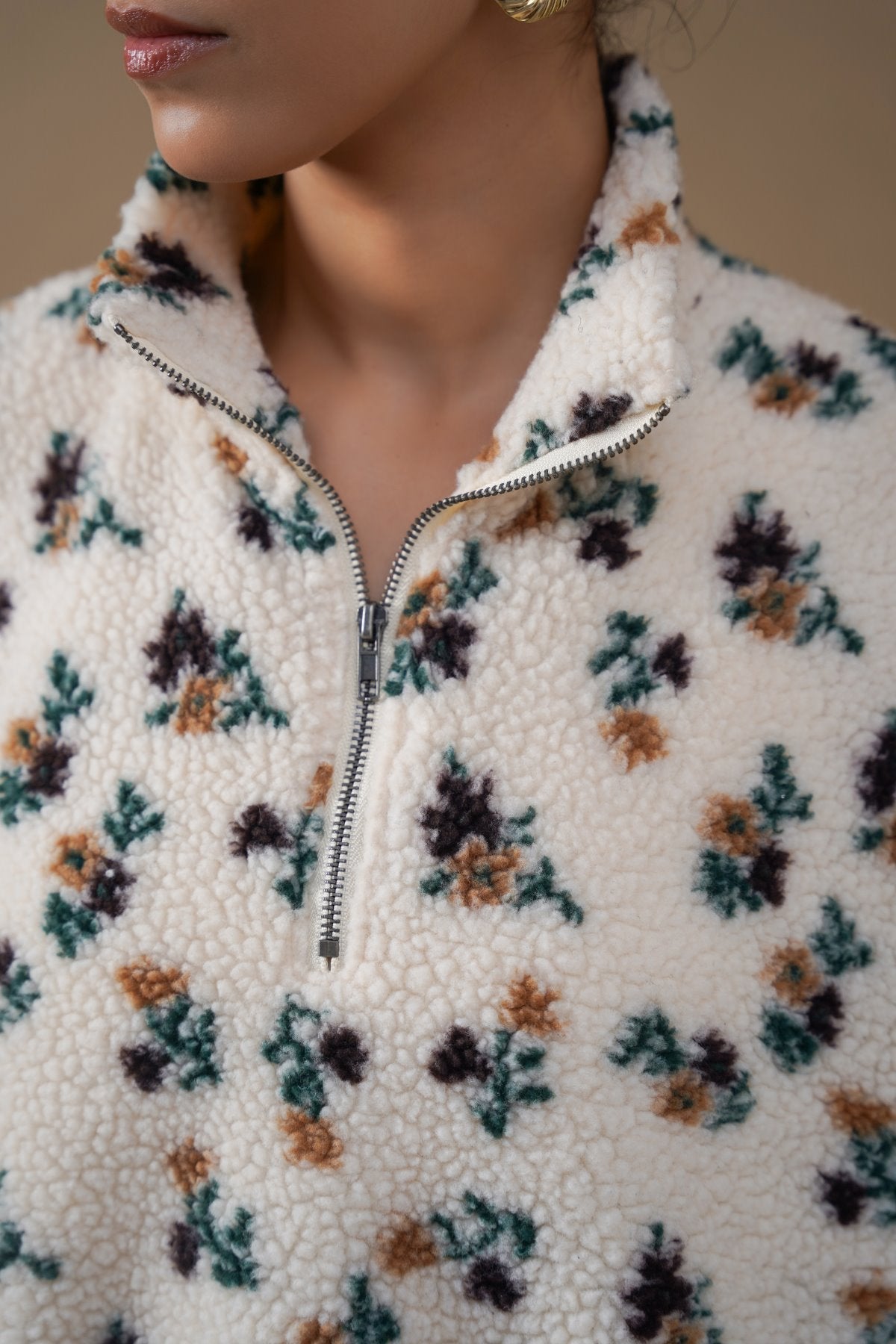 OAT WHITE WEEKEND SHERPA PULLOVER