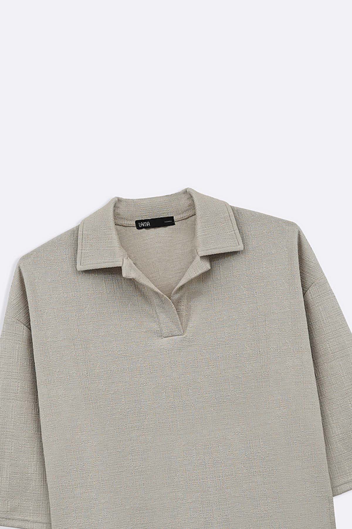 OAT WHITE TEXTURED POLO