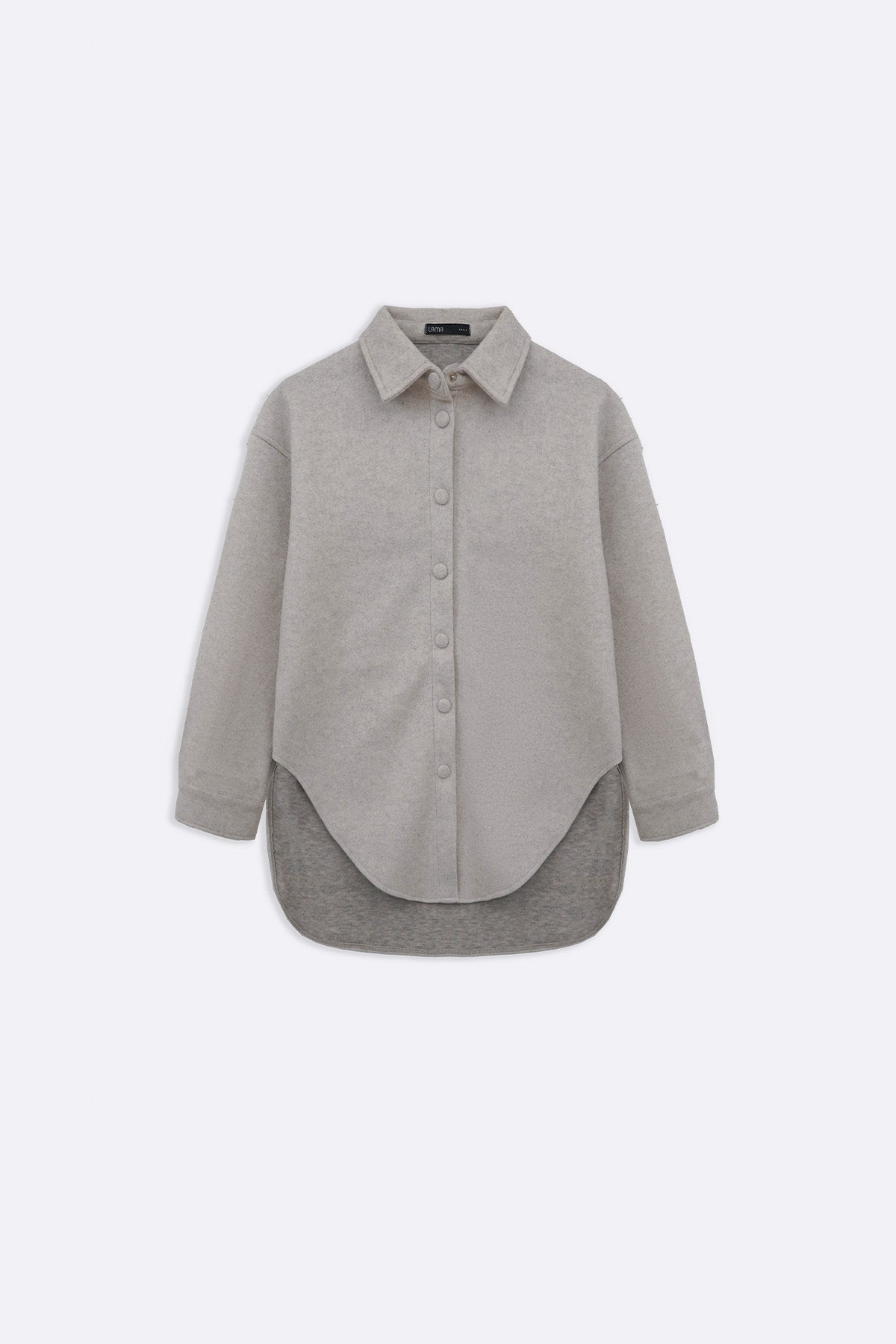 OAT WHITE HIGH HEM SHACKET