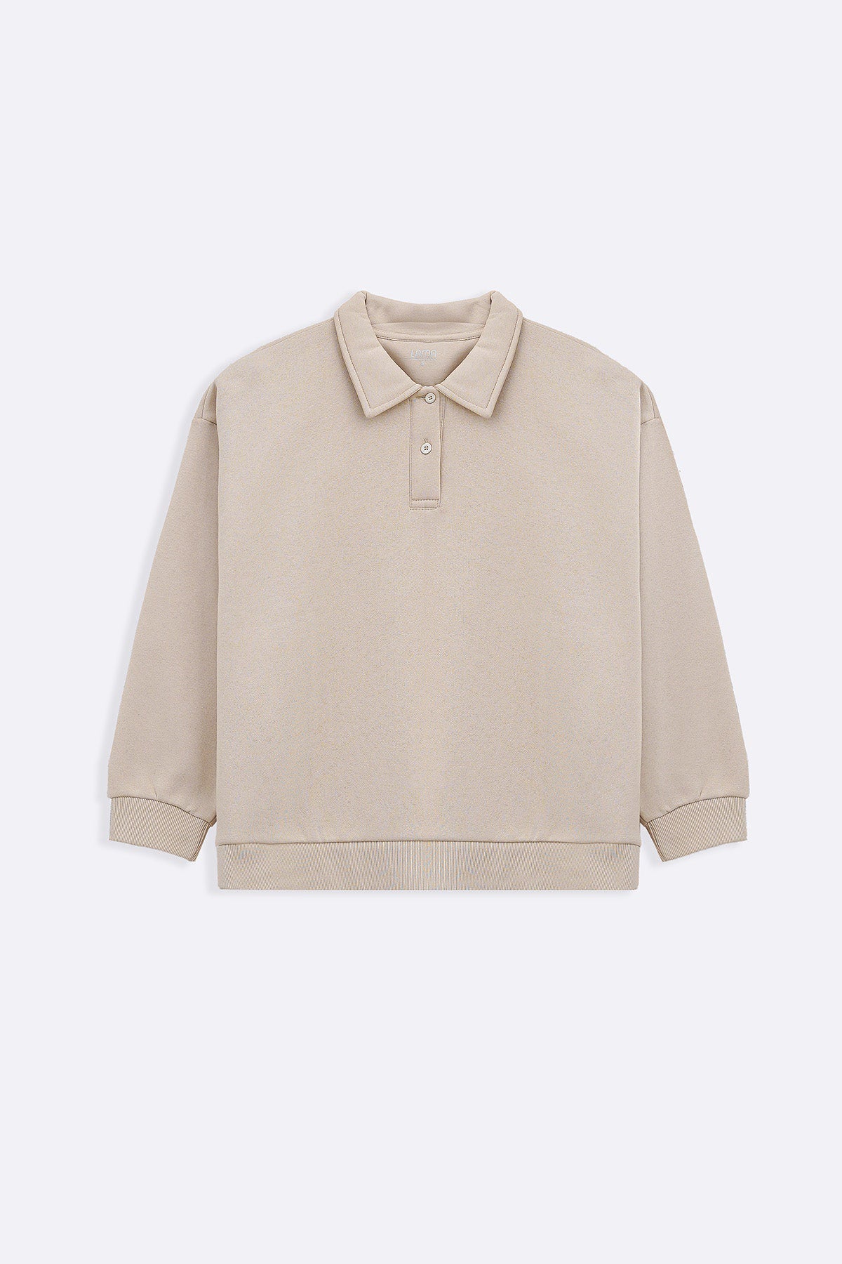 BEIGE CLASSIC FLEECE POLO