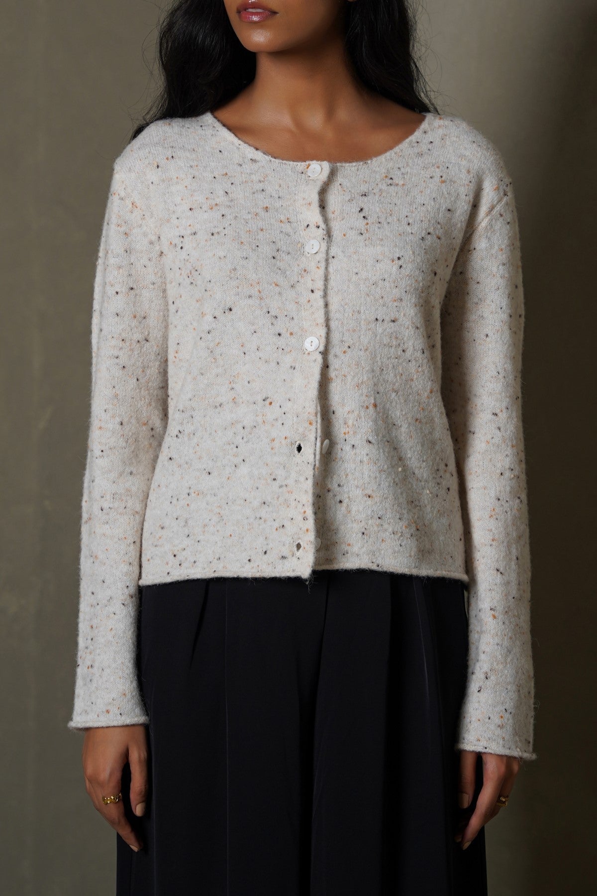 CREAM CONFETTI CARDIGAN