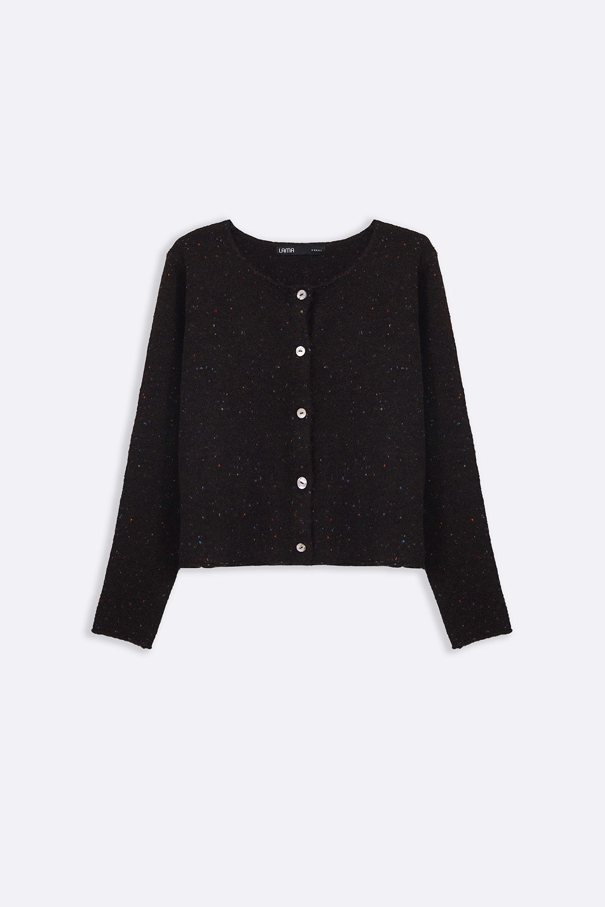 DARK BROWN CONFETTI CARDIGAN
