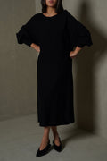 BLACK BABY BUTTON DRESS
