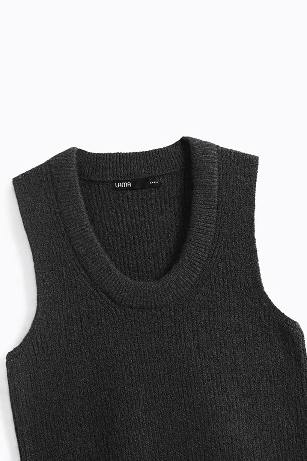 GREY U-NECK SWEATER VEST