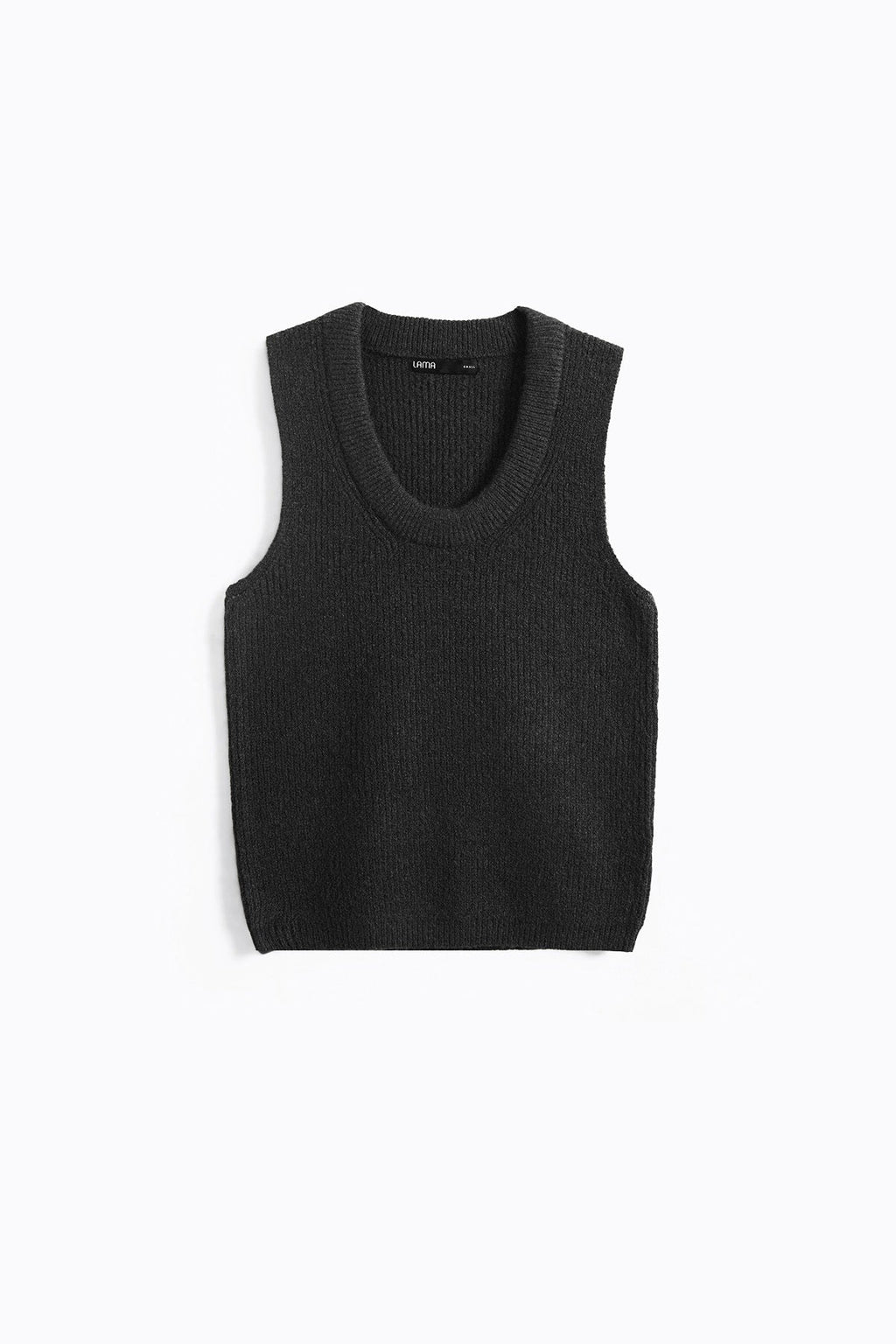 GREY U-NECK SWEATER VEST