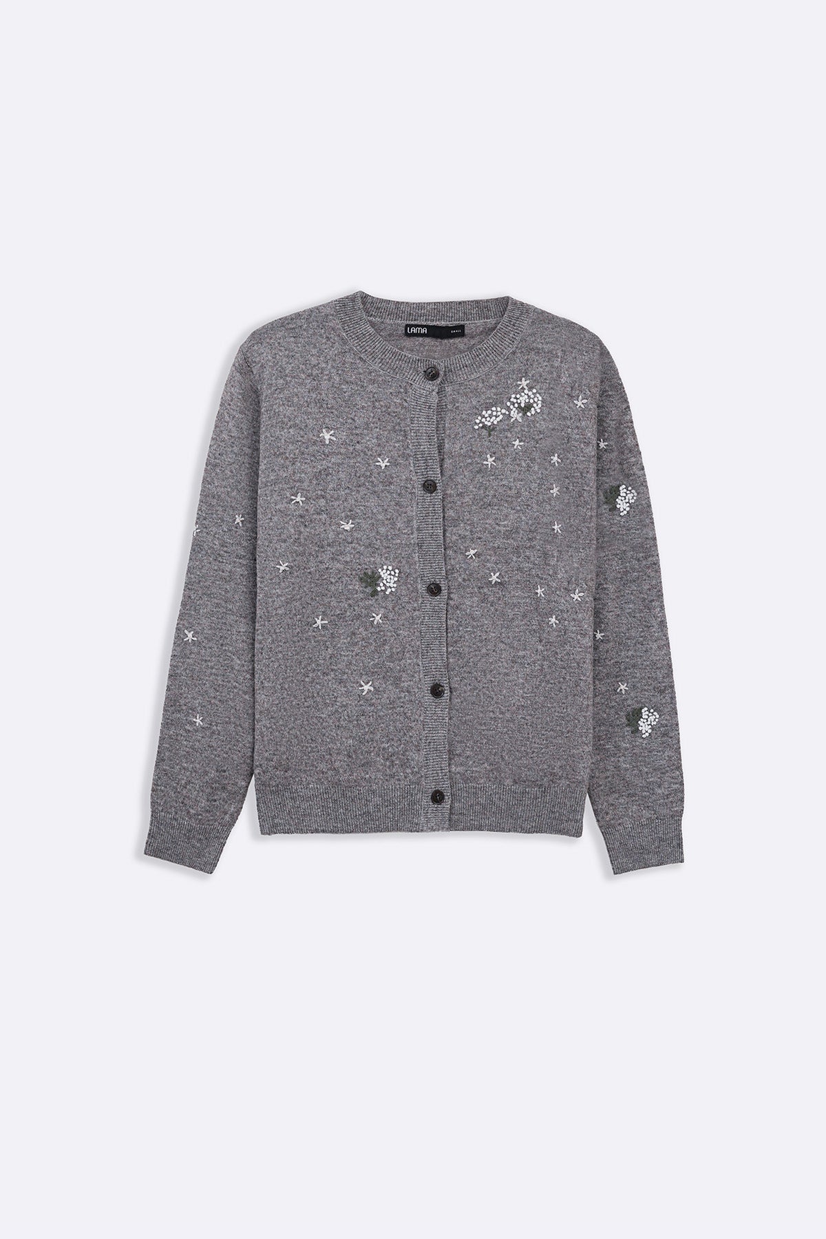 GREY FEMME EMBROIDERED CARDIGAN