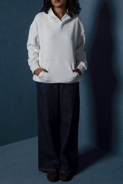WHITE CLASSIC HOODIE