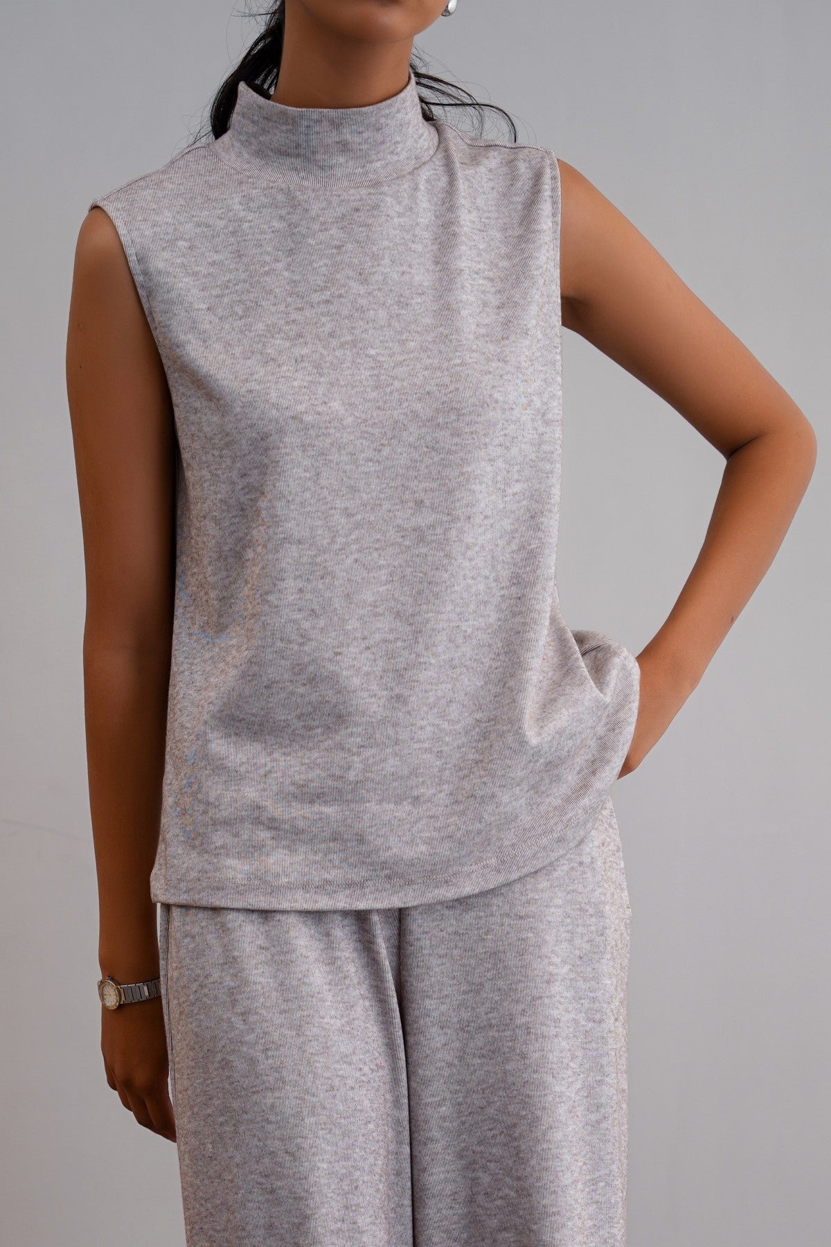 OAT WHITE CLOUD STRETCHY TOP