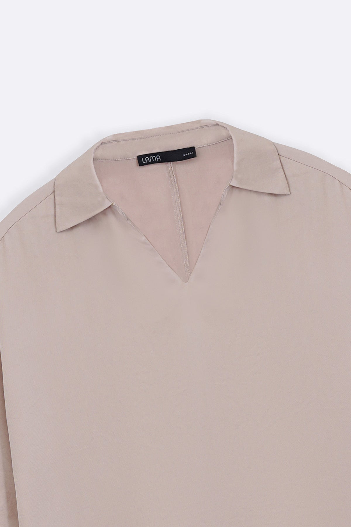 CREAM SLEEK SILK BLOUSE