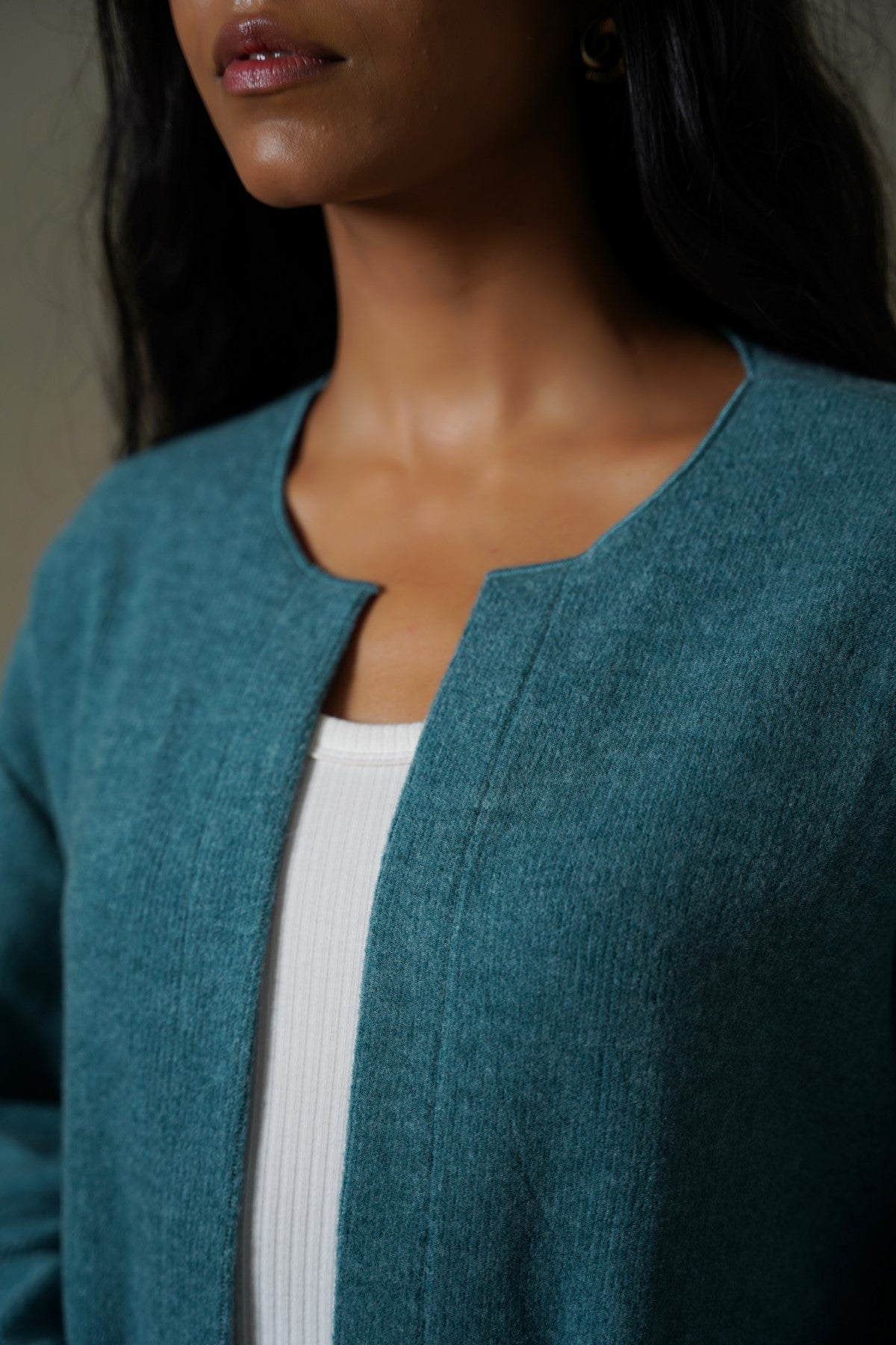 FOREST GREEN CLOUD LOUNGE CARDIGAN