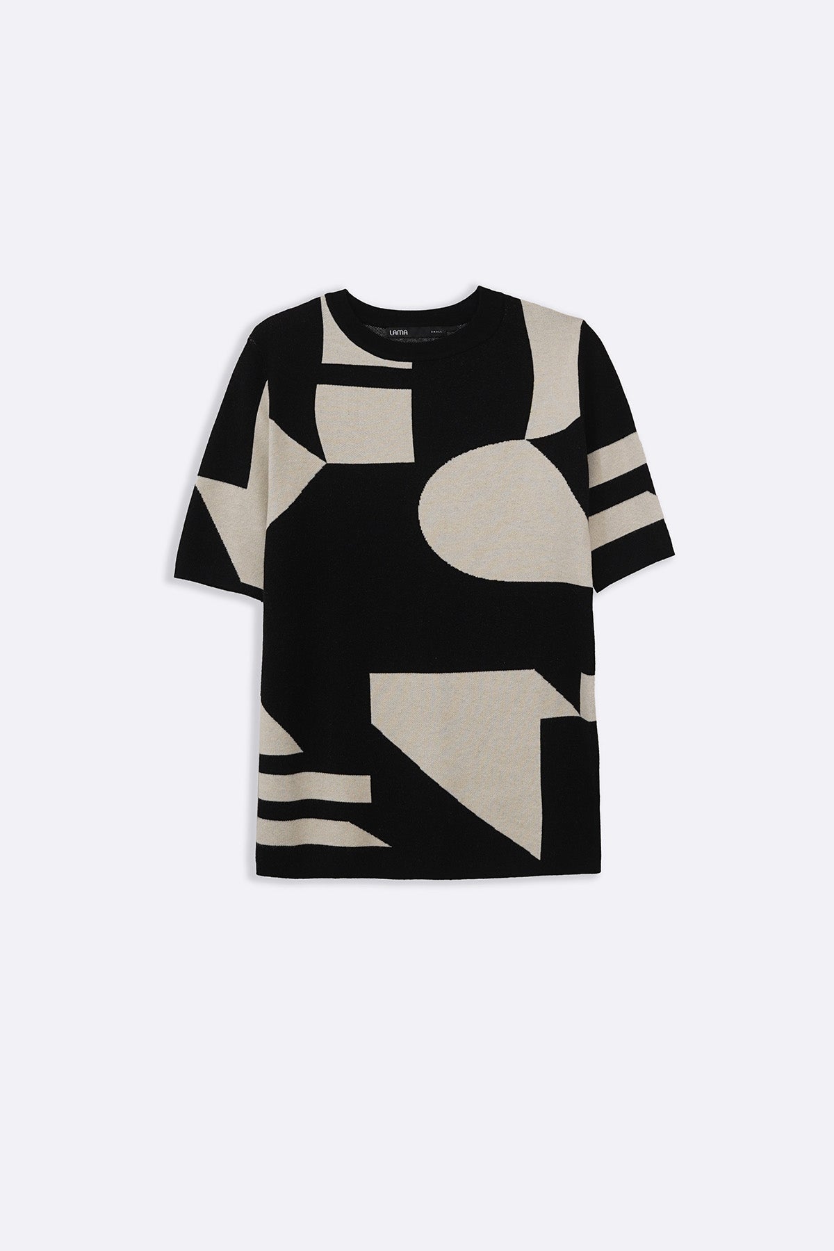 BLACK CREAM COLORBLOCK SWEATER
