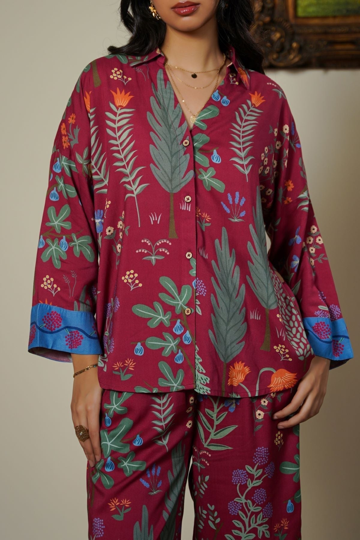 MAROON LEMON JUNGLE SHIRT