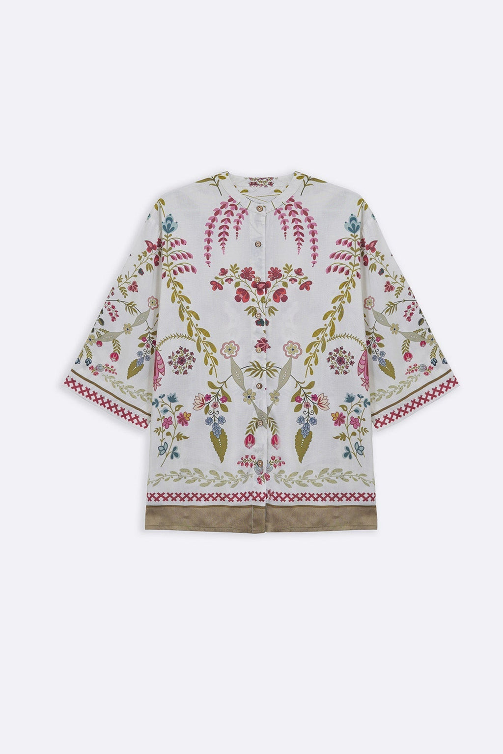 CREAM SPRING HEARTS SHIRT
