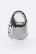 SILVER THE RUNWAY METAL CLUTCH