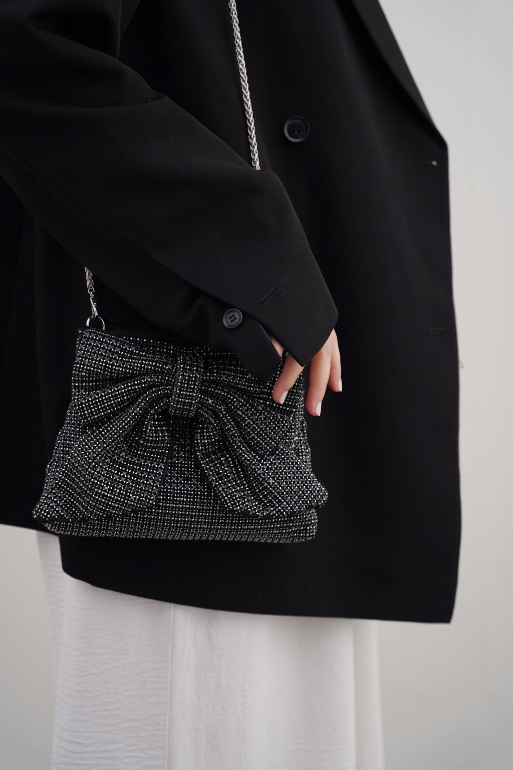 BLACK SWEETHEART CRYSTAL CLUTCH