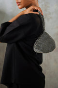 BLACK MINI STUD WRIST BAG