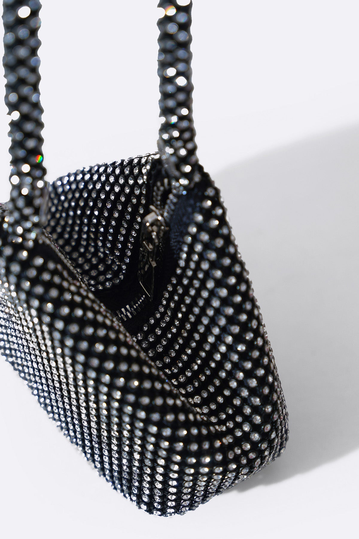 BLACK MINI STUD WRIST BAG