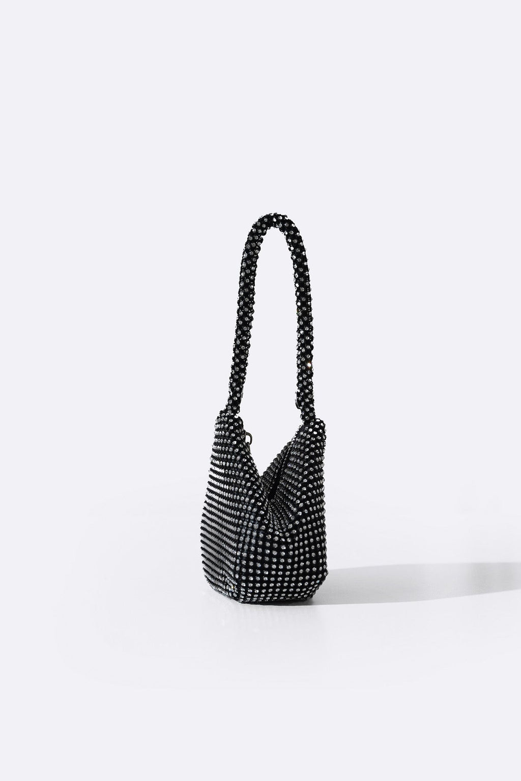 BLACK MINI STUD WRIST BAG
