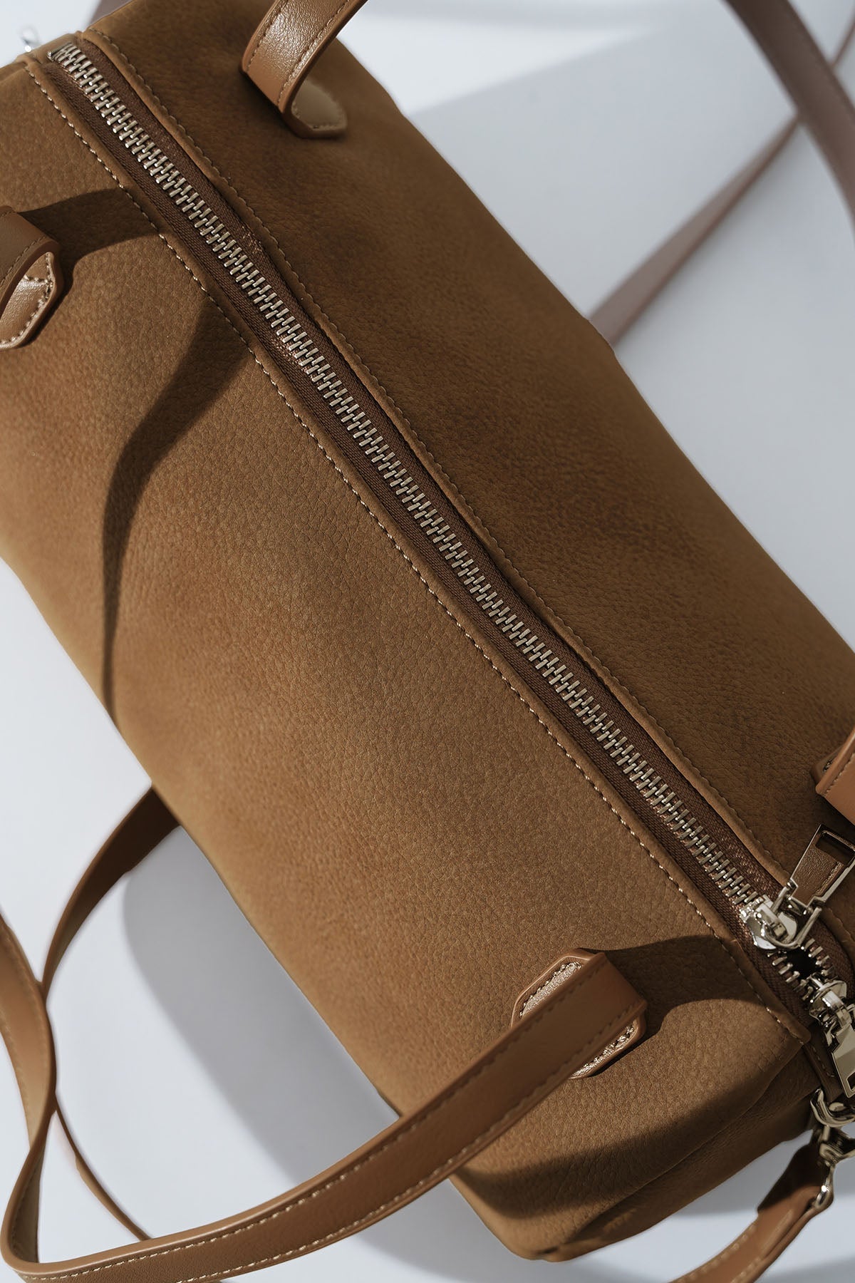 TAUPE CROSSROADS SHOULDER BAG