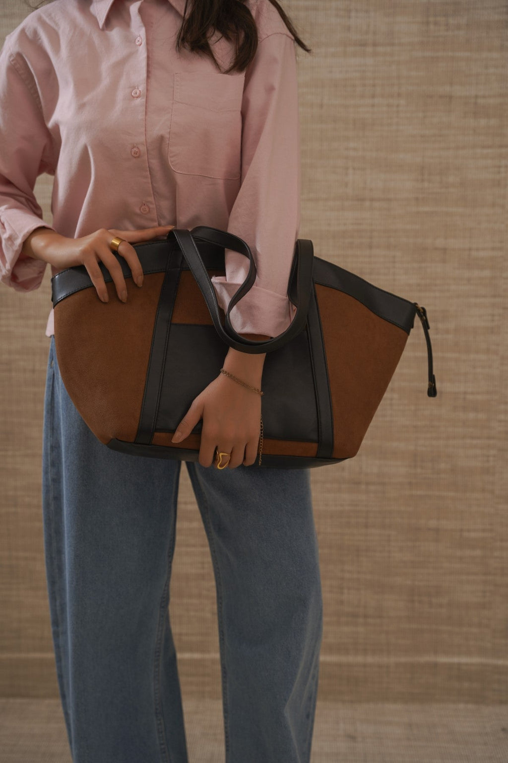 BROWN SUN AND SAND TOTE