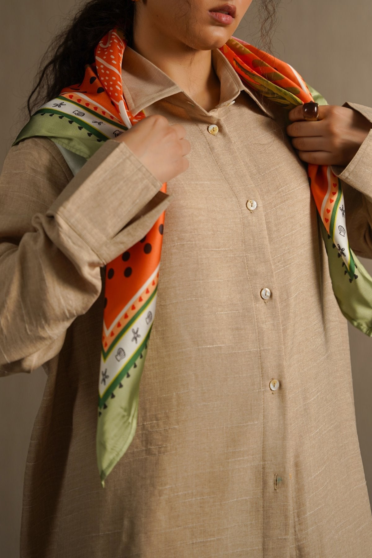 PEACH RAINFOREST SCARF