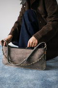 BLACK OCCASION PURSE IN GENUINE LEATHER
