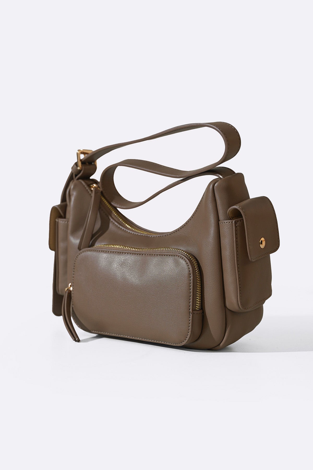 TAUPE EVERYTHING SHOULDER BAG