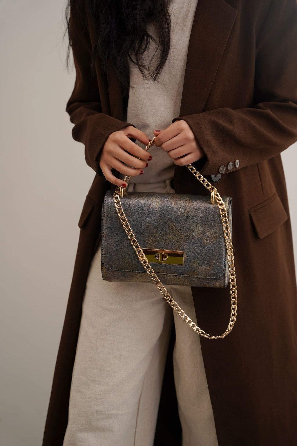 MULTI MERMAID BAG IN GENUINE LEATHER