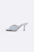 WHITE GLITTER BEAD STILETTO