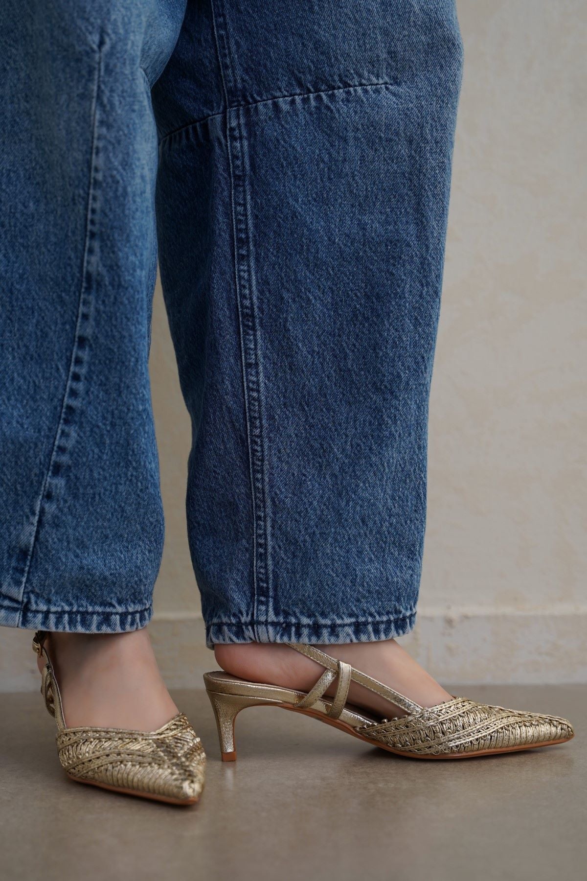 GOLD LINETTI PARTY HEELS