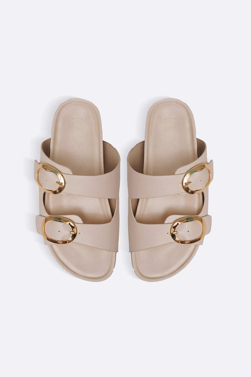 OFF WHITE ADJUSTABLE CUSHIONED SLIDES