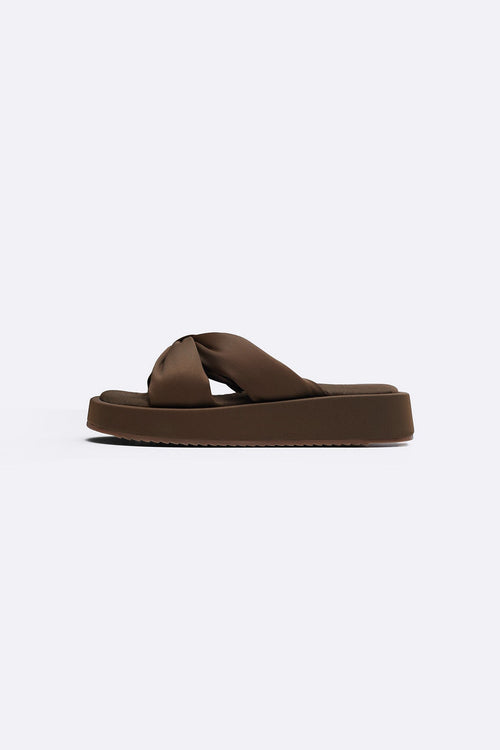 OLIVE BOW MAMA SLIDES
