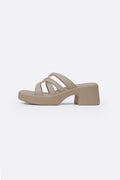 CREAM SOFT BLOCK HEELS