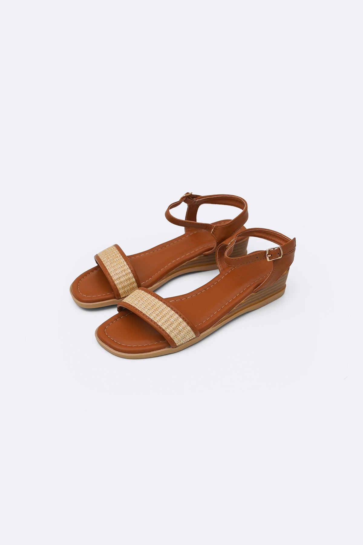 BEIGE TAHITI WEDGE SANDALS
