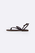 BURGUNDY MIA STRAPPY SANDALS
