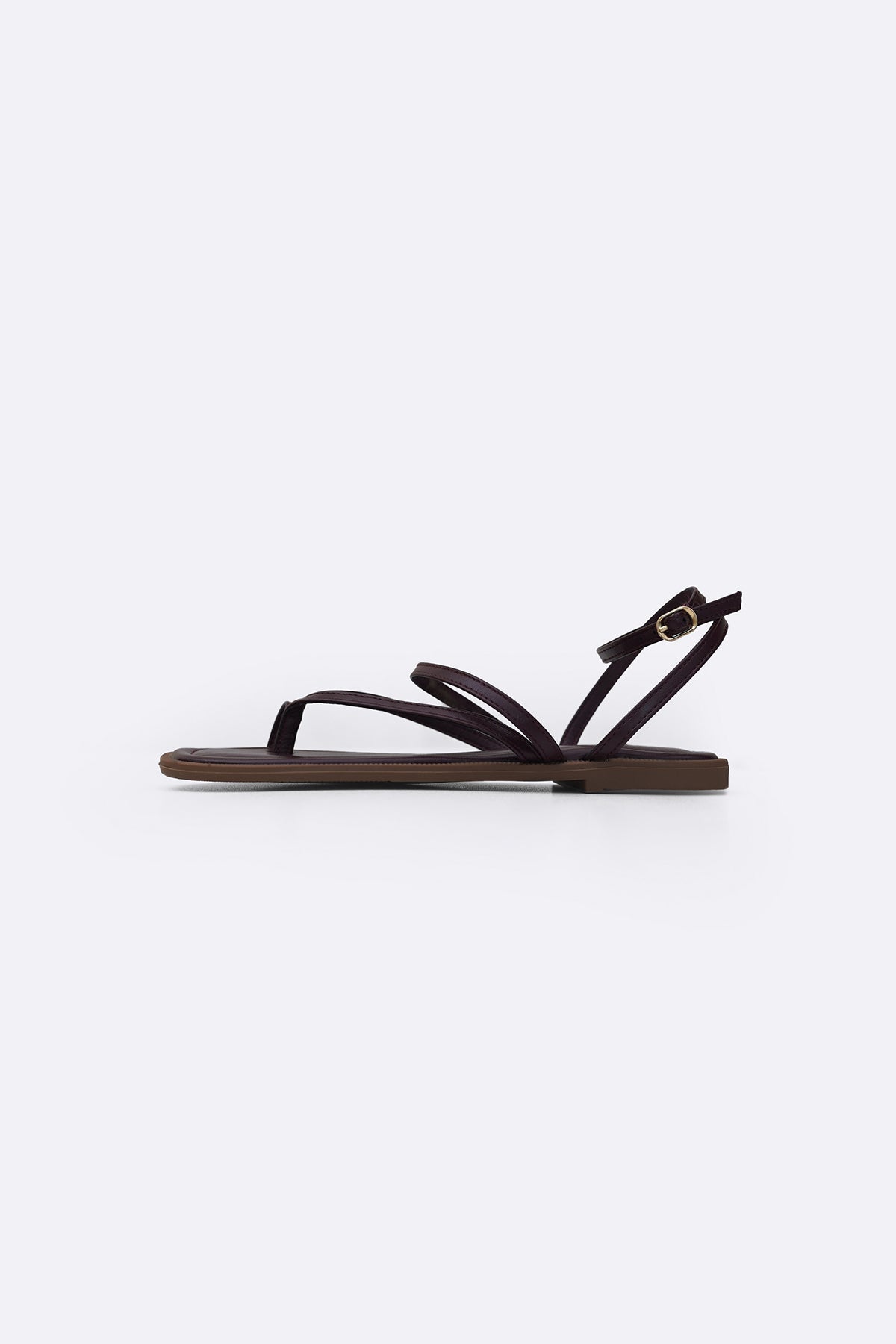 BURGUNDY MIA STRAPPY SANDALS