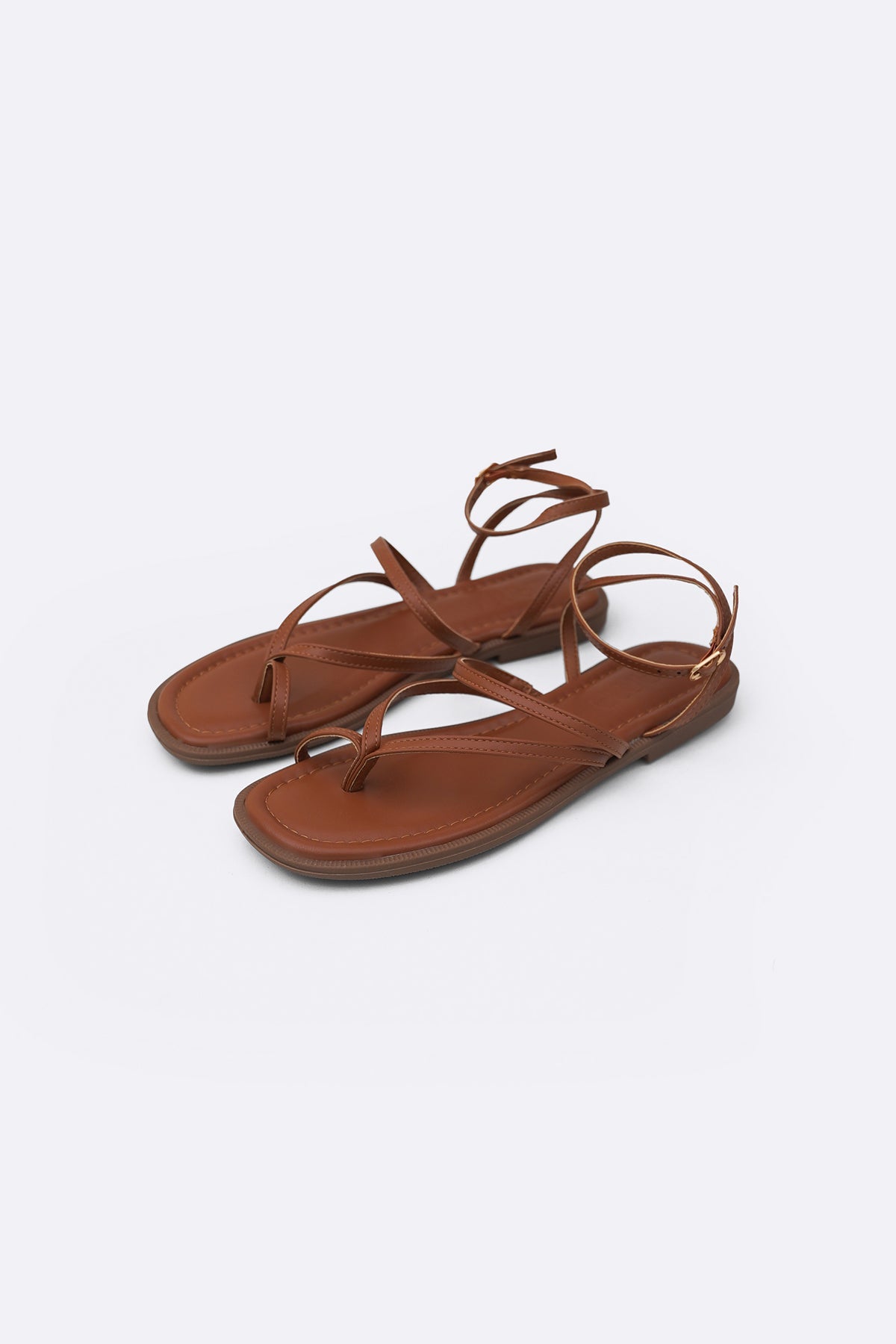 TAN MIA STRAPPY SANDALS