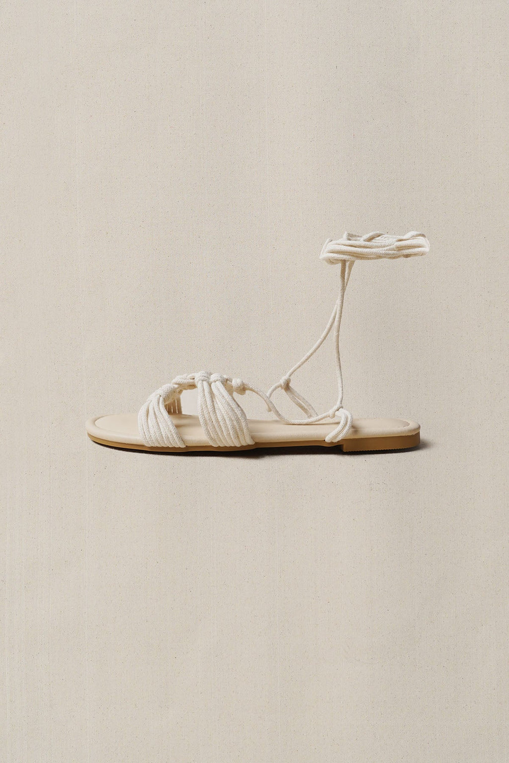 OFF WHITE CAPRI WOVEN SLIDES