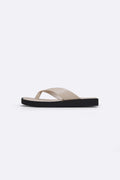 BEIGE MAGAZINE FLIP FLOPS